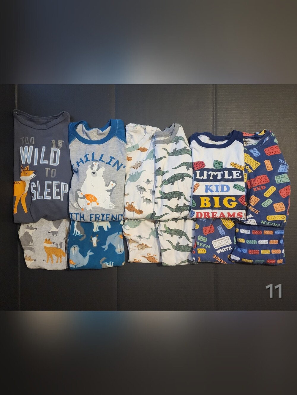 Boys LS Pajama Set Lot of 6 (Size 5)